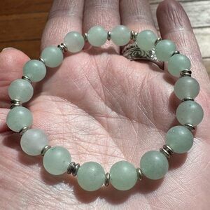 Green Aventurine Crystal Gemstone Stretch Bracelet *Luck & Prosperity* 💚